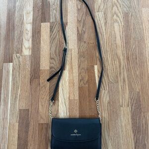 Nanette Lepore Black Crossbody Bag with Gold Accents
